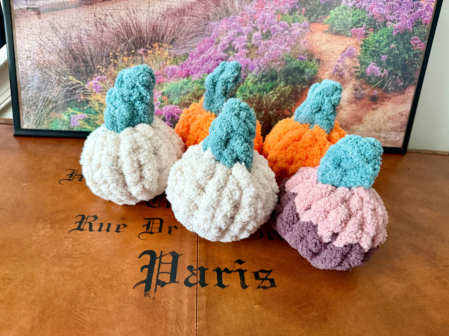 🎃 Handmade Chunky Knit Plush Pumpkins