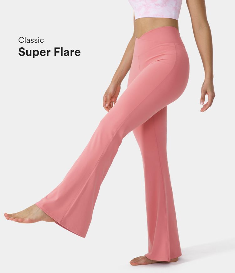 Halara Crossover High Waisted Back Pocket Super Flare Leggings - Petit –  Brandi's Boutique Online