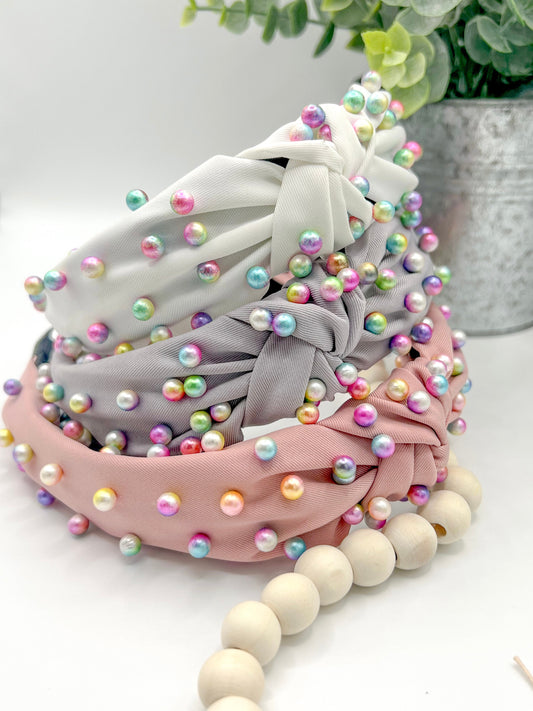 *RTS* Rainbow Pearls Headband