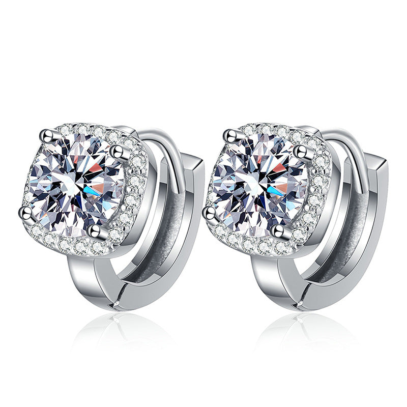 Preorder: Square Moissanite Hoop Earrings