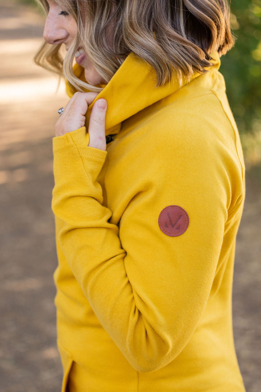 IN STOCK Classic Zoey ZipCowl Sweatshirt - Mustard