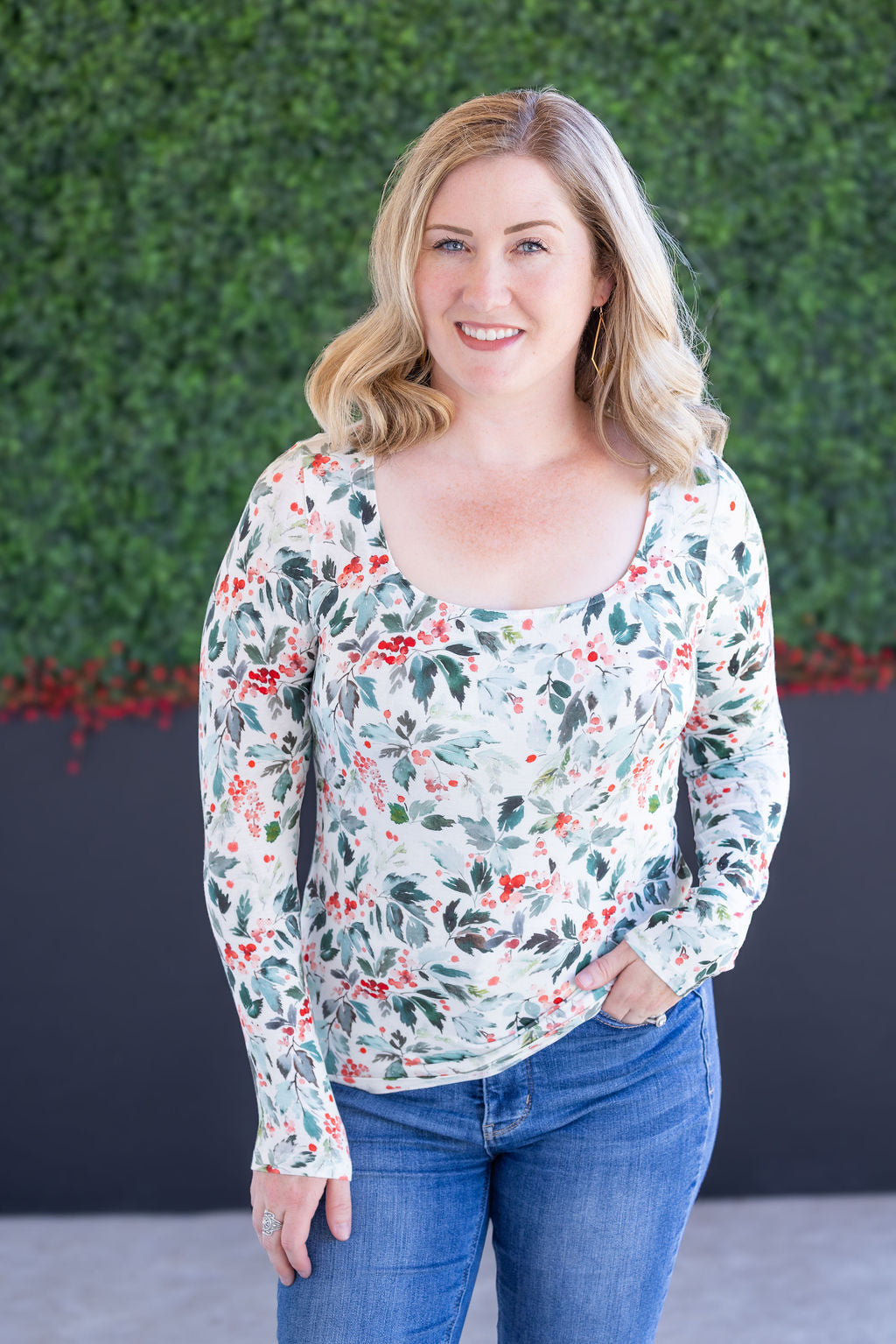 IN STOCK Alyssa Long Sleeve Top - Winter Berry