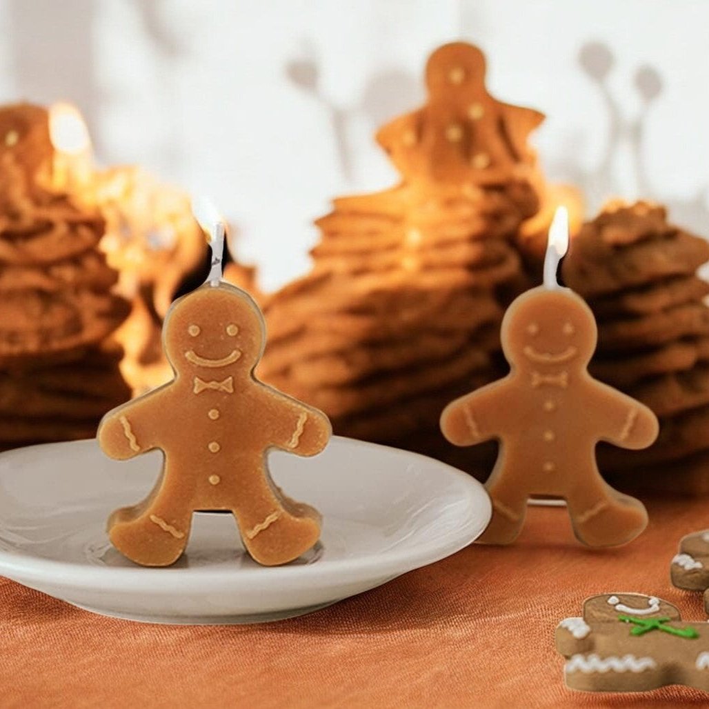 Gingerbread Man Paraffin Candle