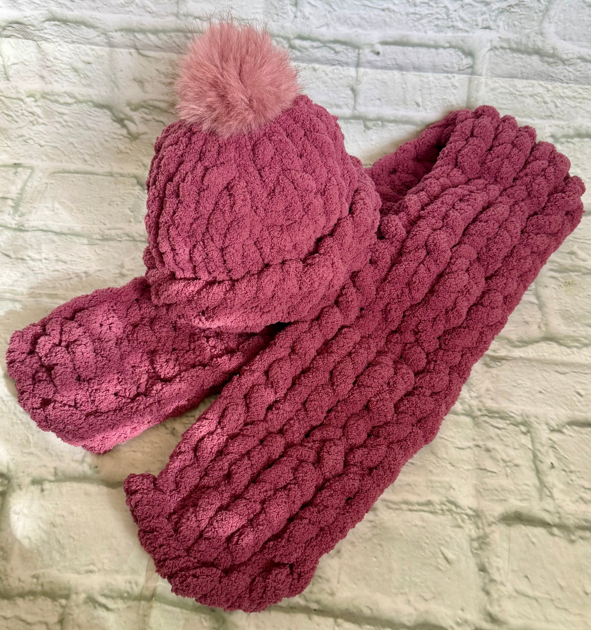 Chunky Knit Hat & Scarf Set