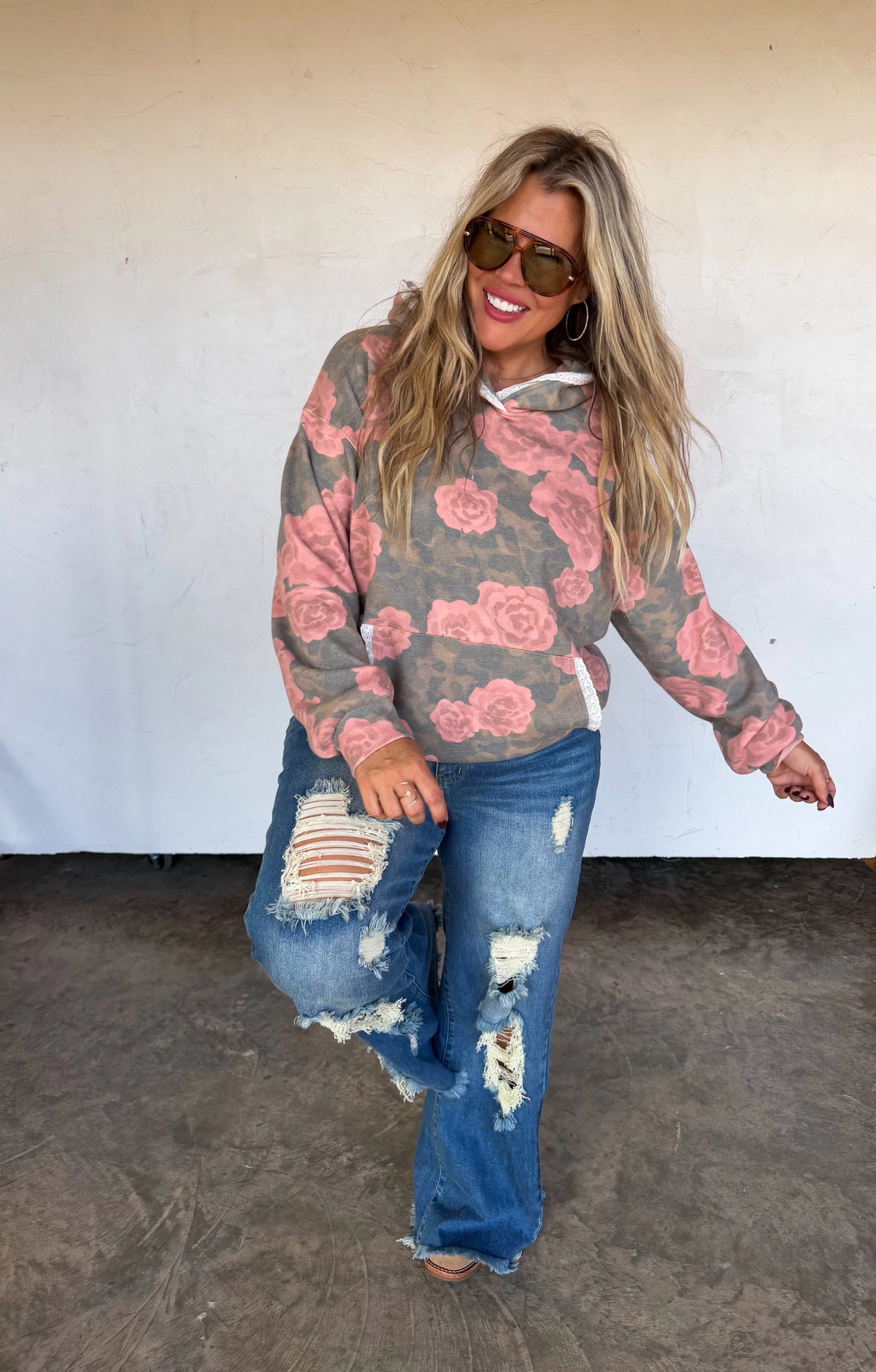 PREORDER- VINTAGE ROSE HOODIE