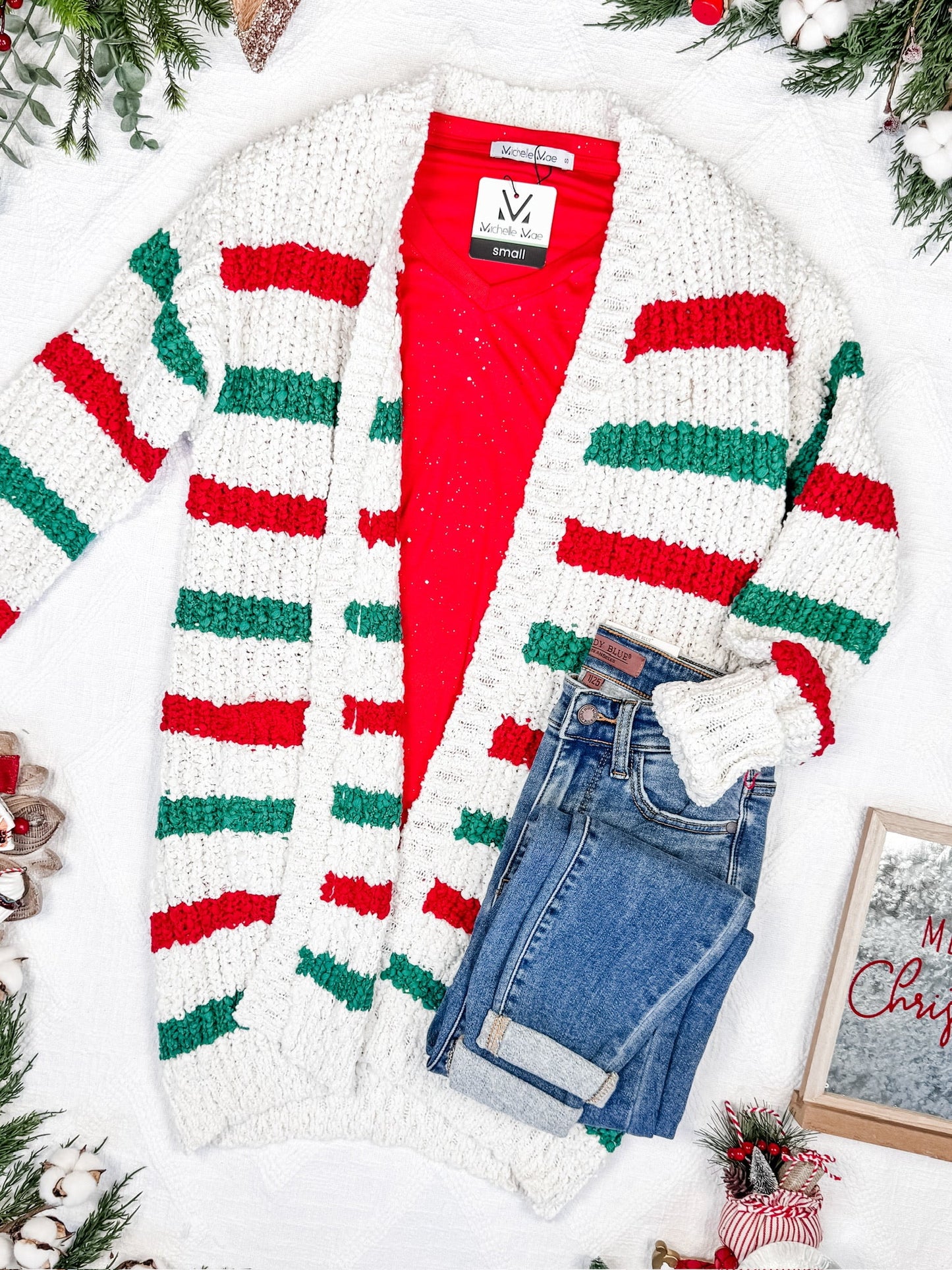 IN STOCK Christmas Stripe Cardigan