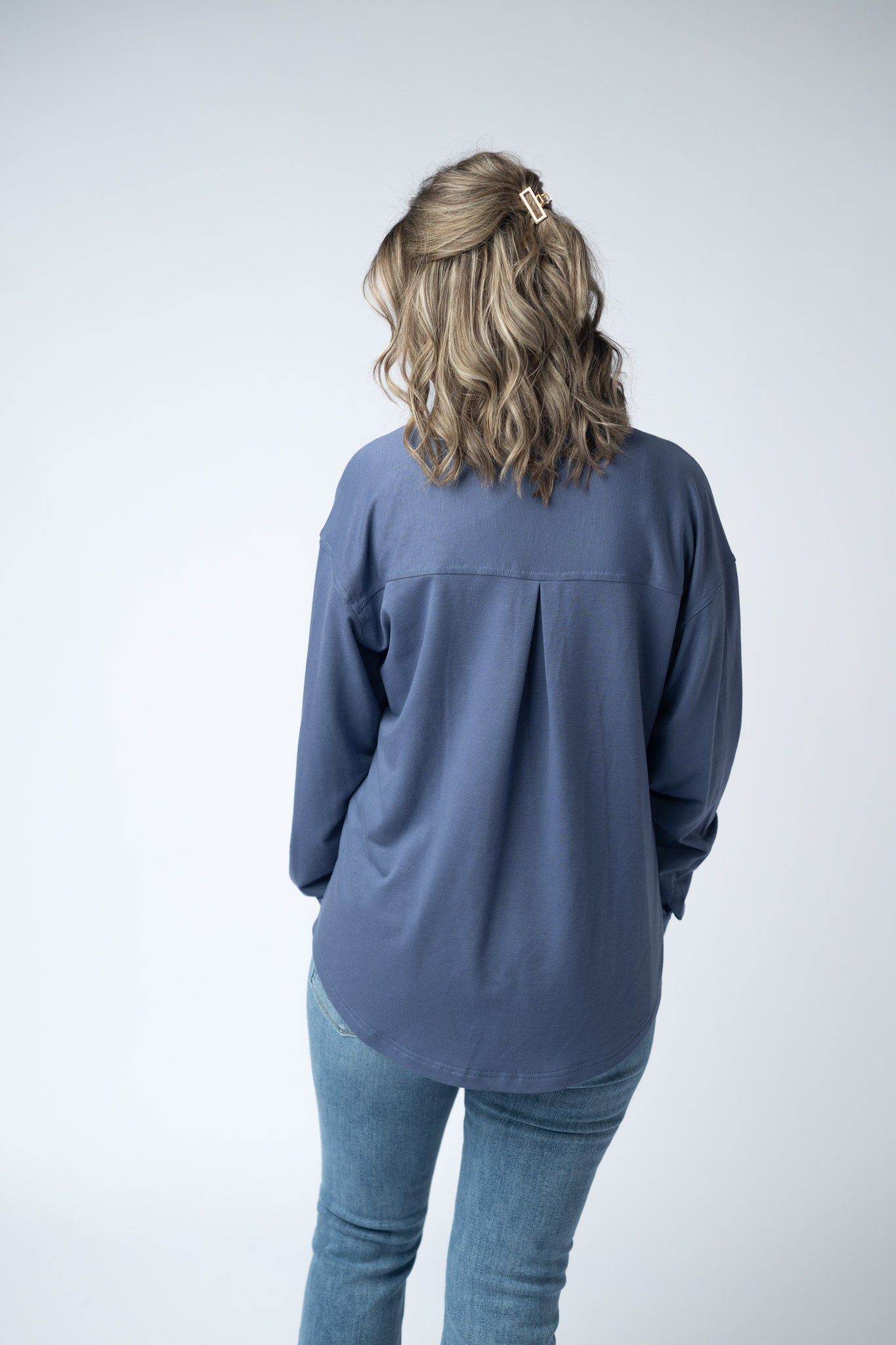 IN STOCK Brenna Button Down Top - Denim