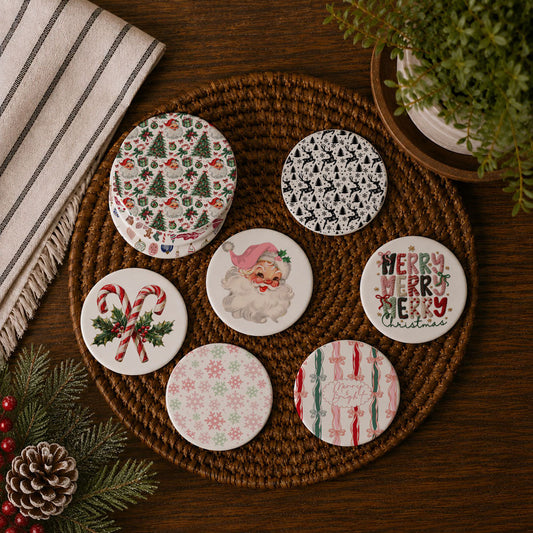 Christmas ceramic drink coaster for holiday decorating
Festive holiday coaster for Christmas coffee lovers
Christmas coffee table accessories for cozy homes
Holiday ceramic coaster for seasonal decorating
Cute Christmas coaster for winter home styling
Decorative Christmas coaster for holiday gatherings