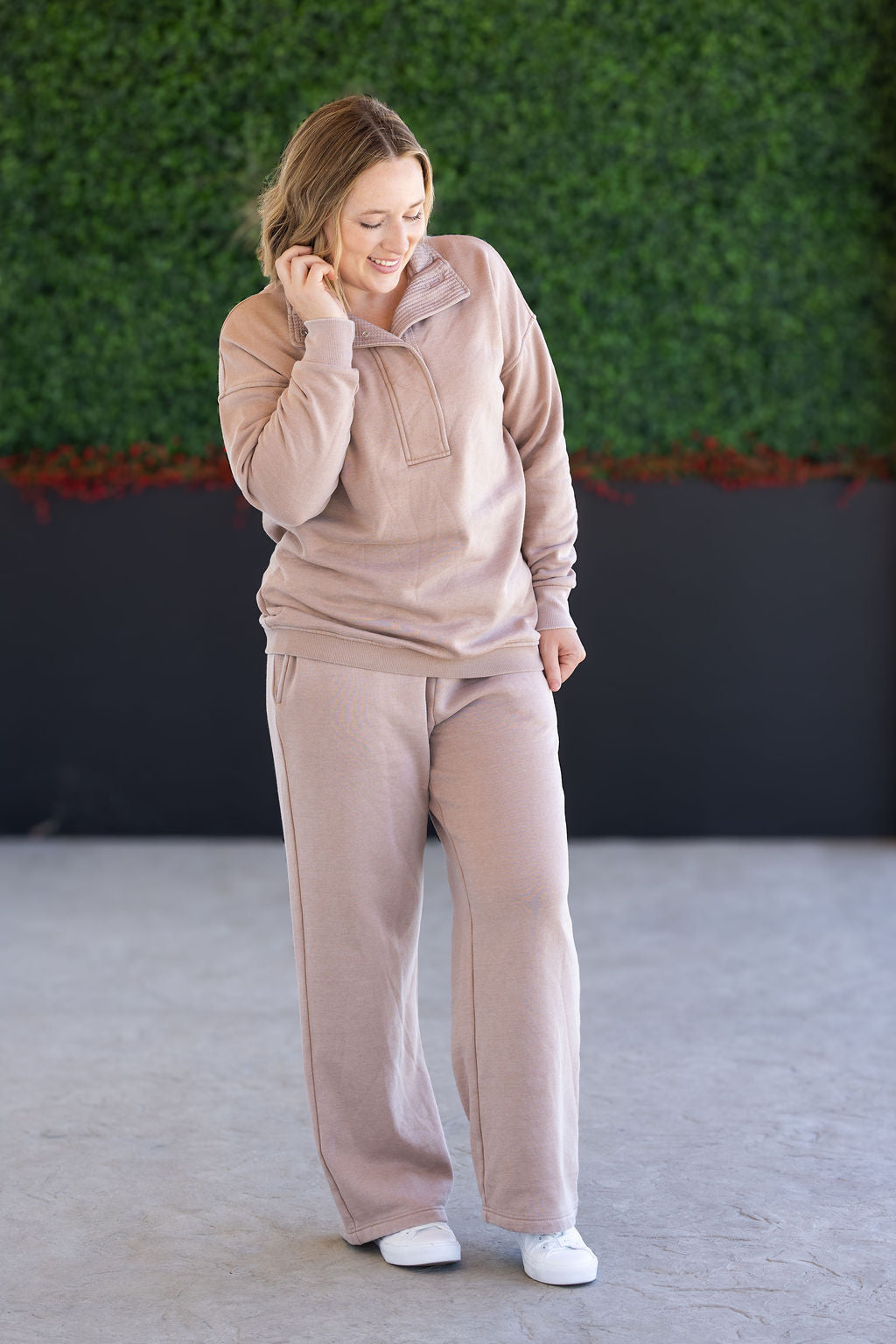 IN STOCK Jesse Vintage Wash Snap Pullover - Tan