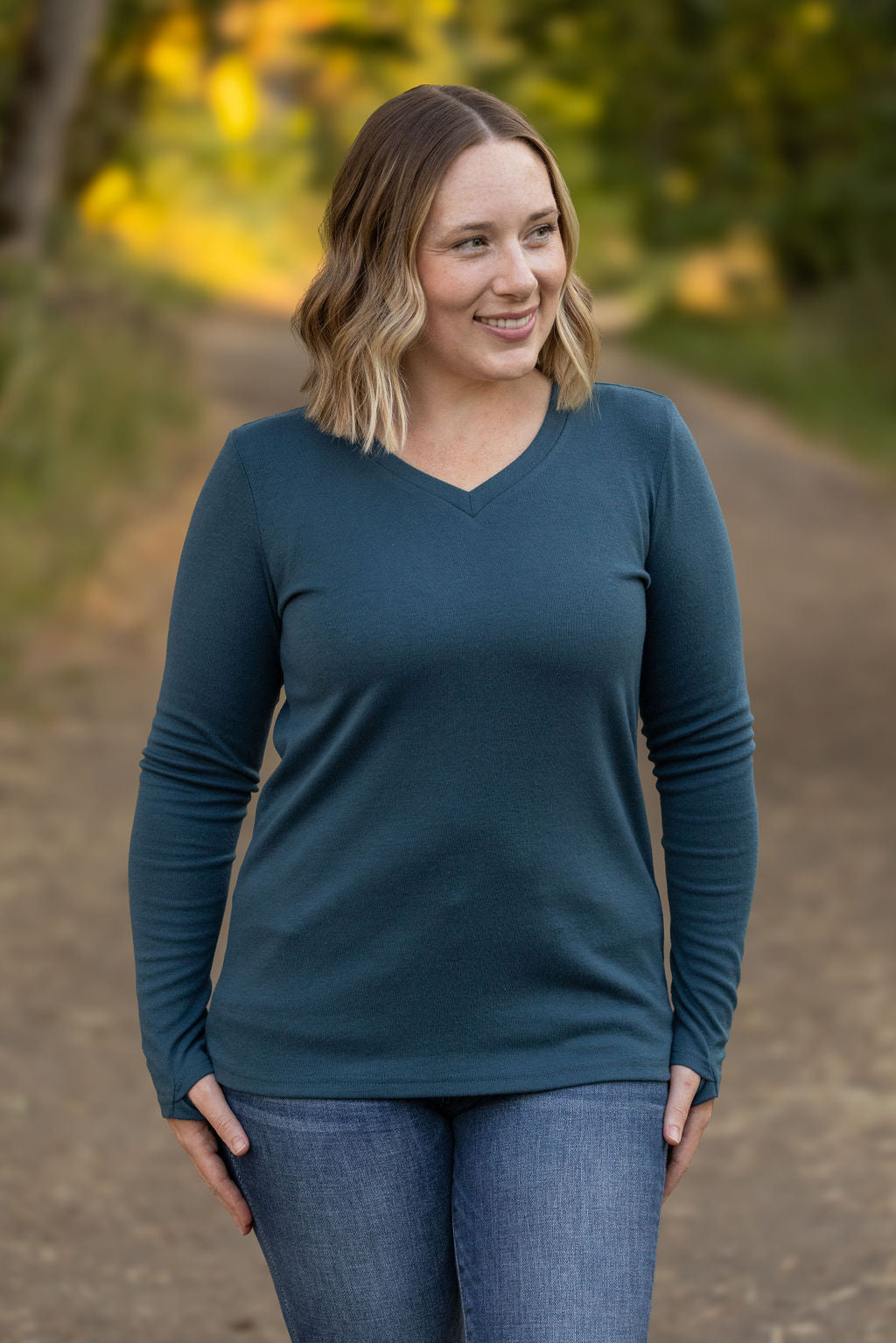 IN STOCK Leah Long Sleeve Top - Teal