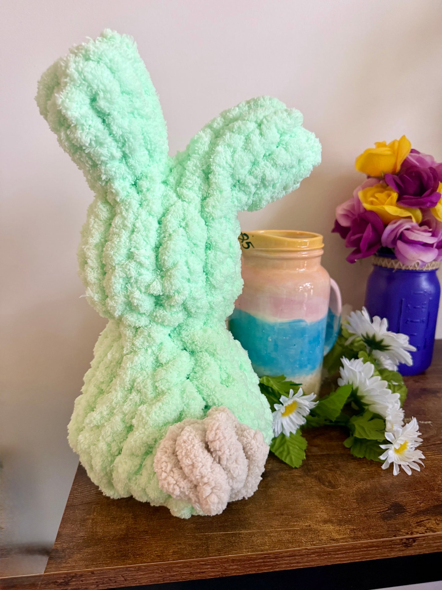 🐰 13” Hand Knit Spring Bunny