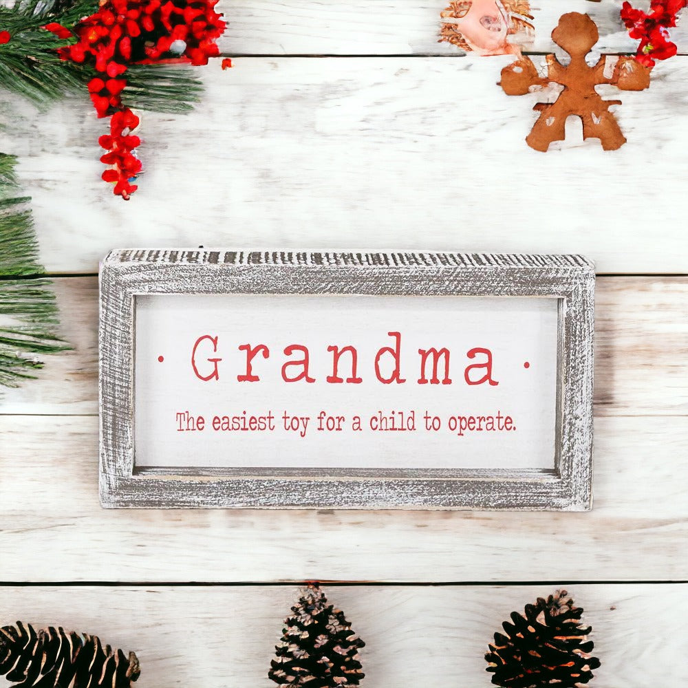 Funny Grandparent Christmas Sign Gifts for Nana