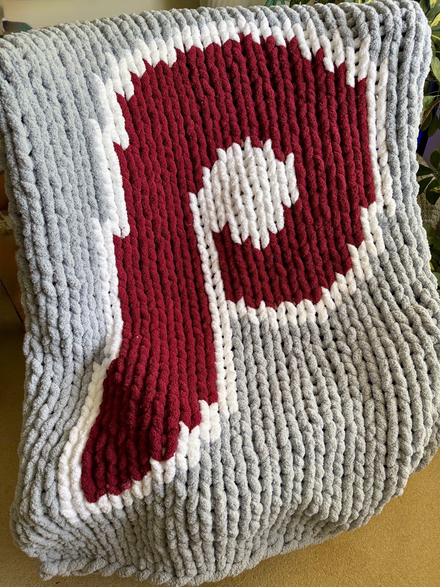 Retro Philadelphia Baseball Inspired Blanket