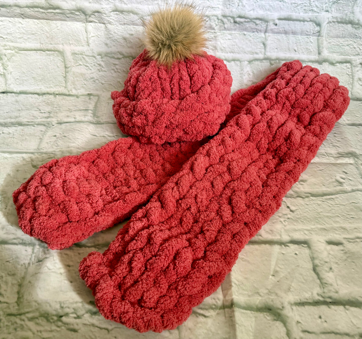 Chunky Knit Hat & Scarf Set