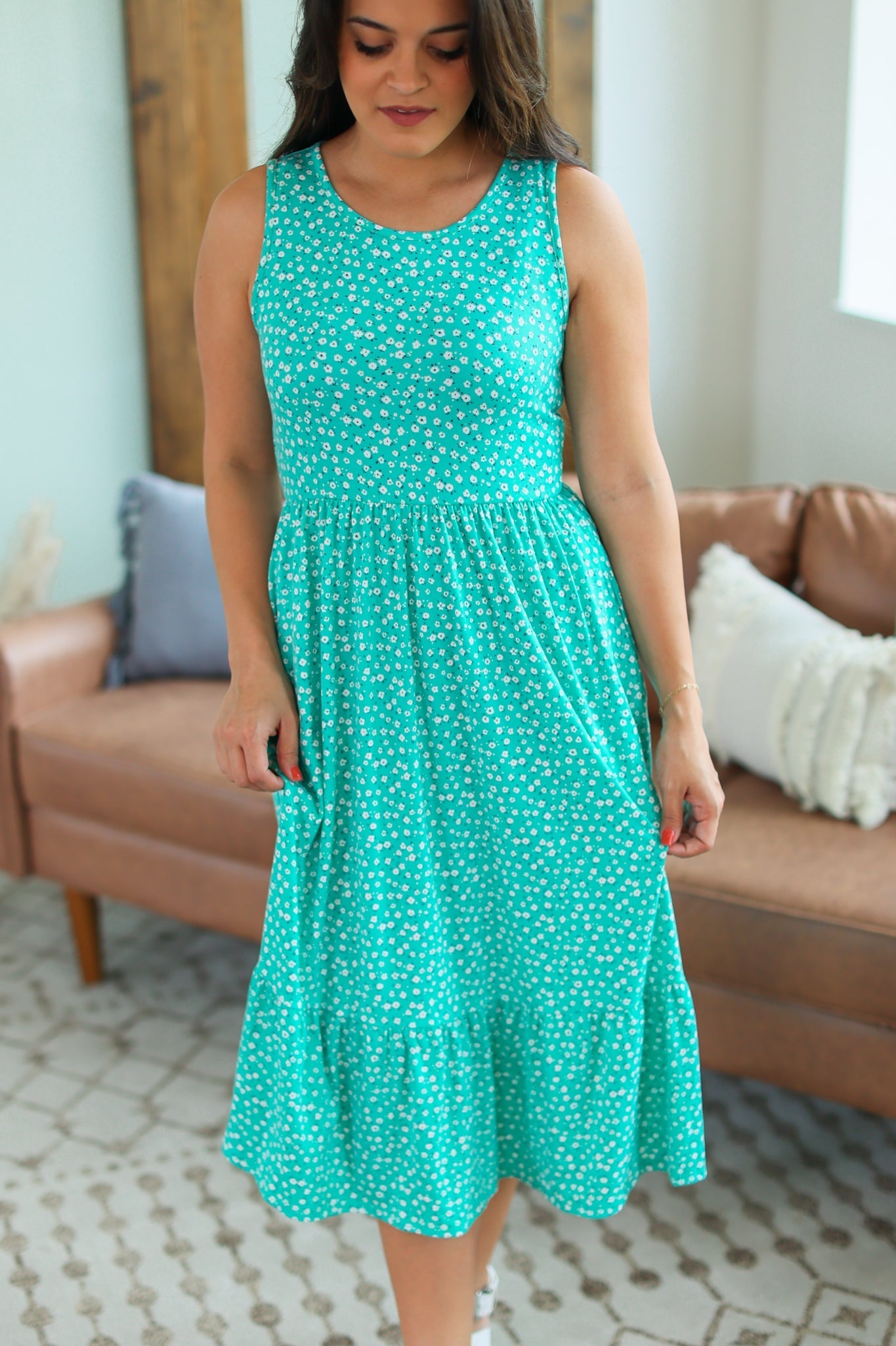 IN STOCK Bailey Dress - Turquoise Floral