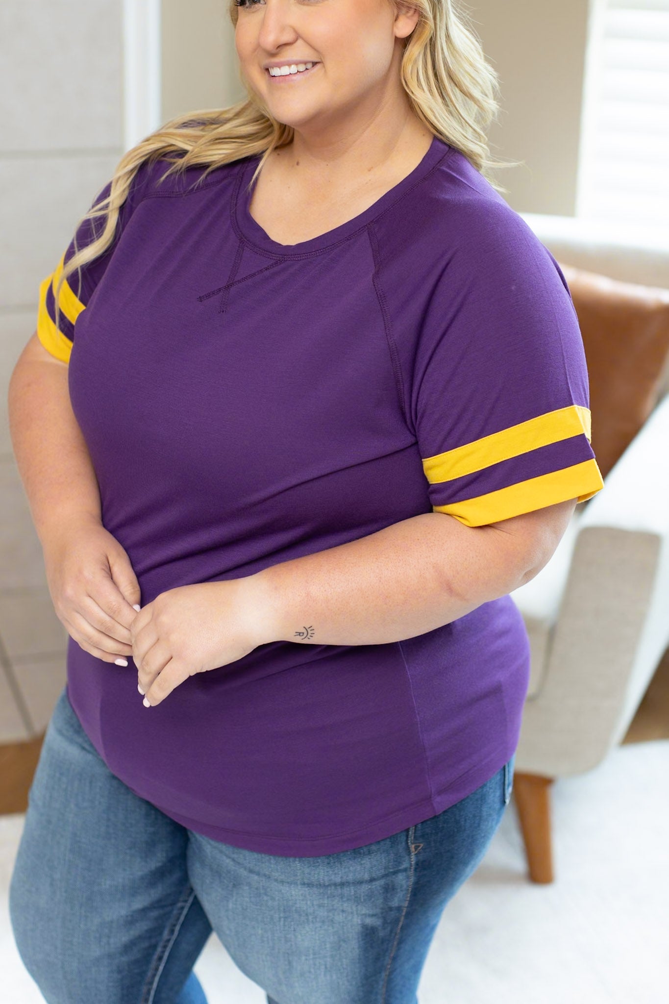 IN STOCK Kylie Tee - Minnesota Purple and Yellow