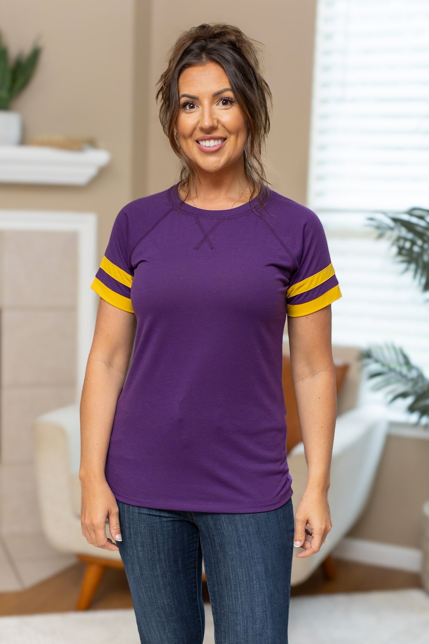 IN STOCK Kylie Tee - Minnesota Purple and Yellow