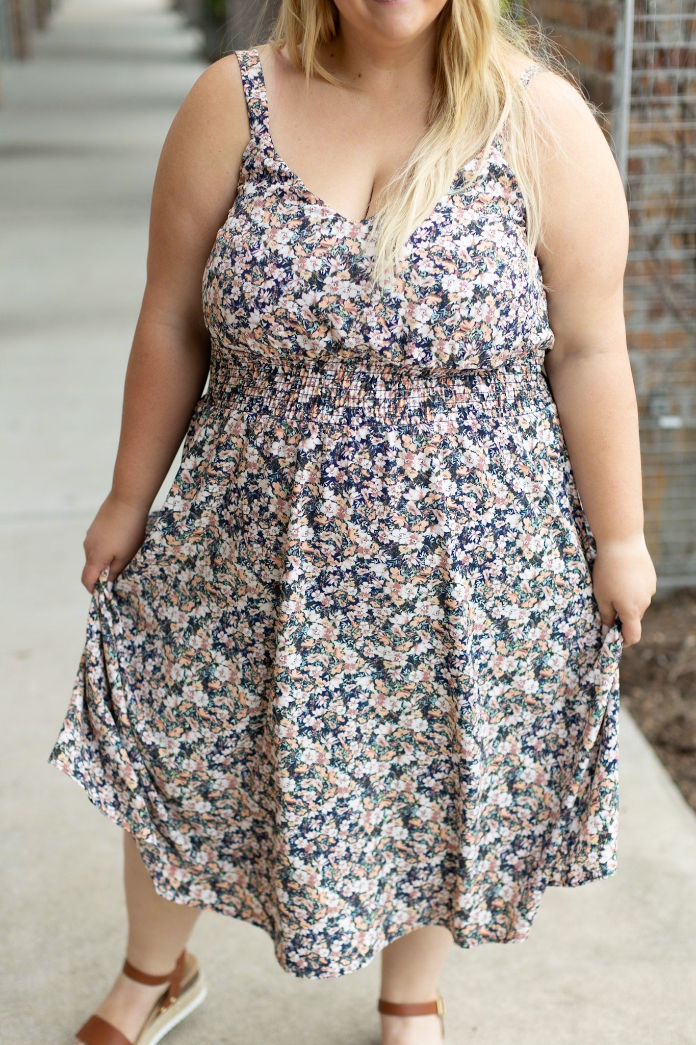 IN STOCK Cassidy Midi Dress - Micro Vintage Floral