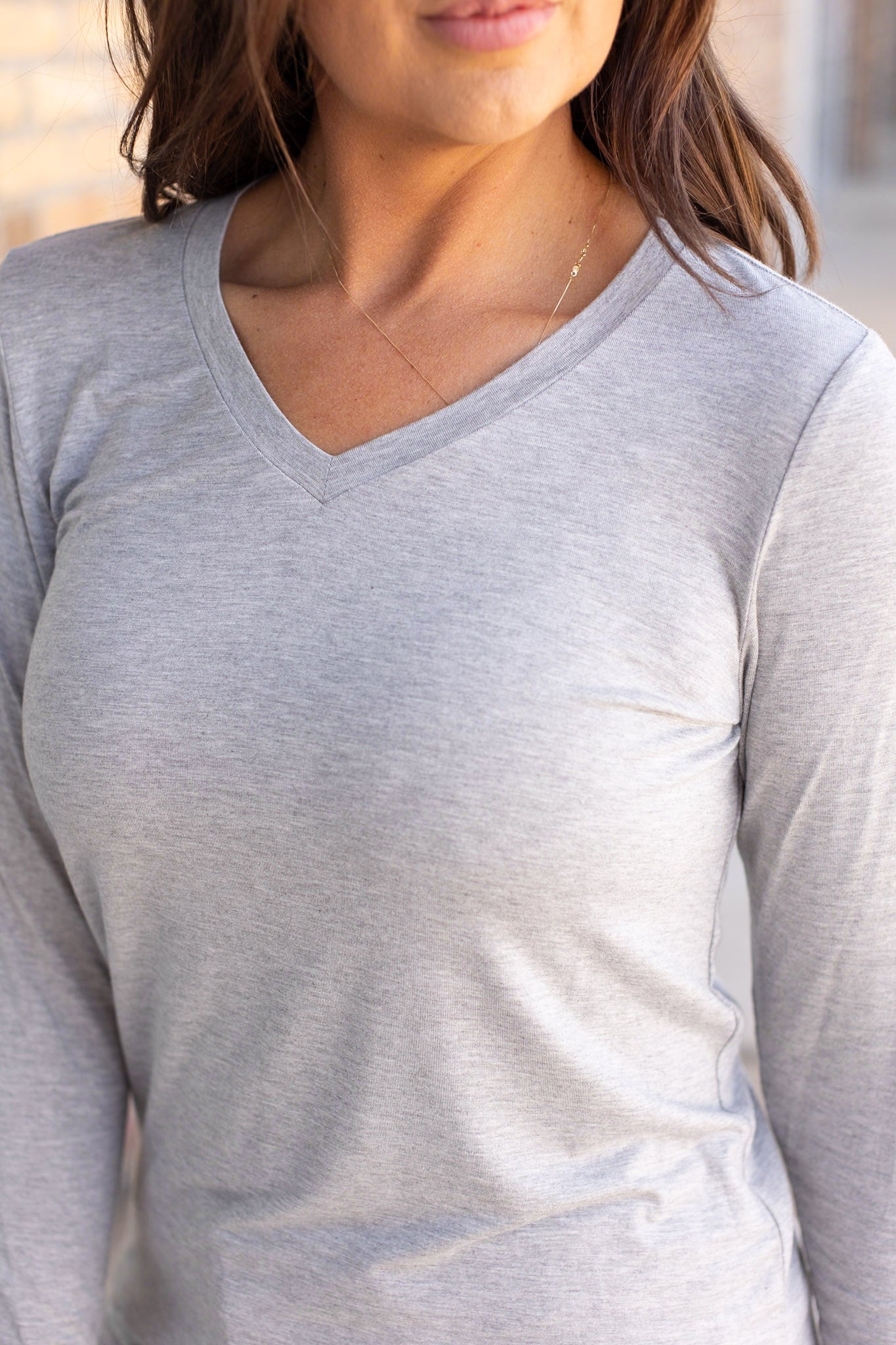 IN STOCK Larissa Long Sleeve - Light Grey