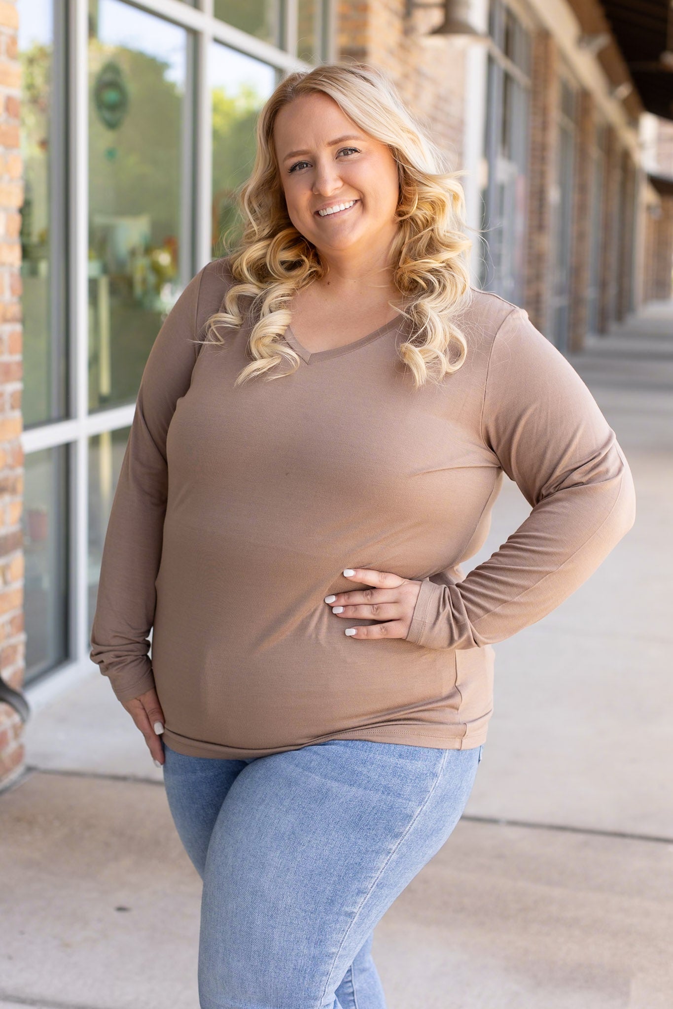 IN STOCK Larissa Long Sleeve - Mocha