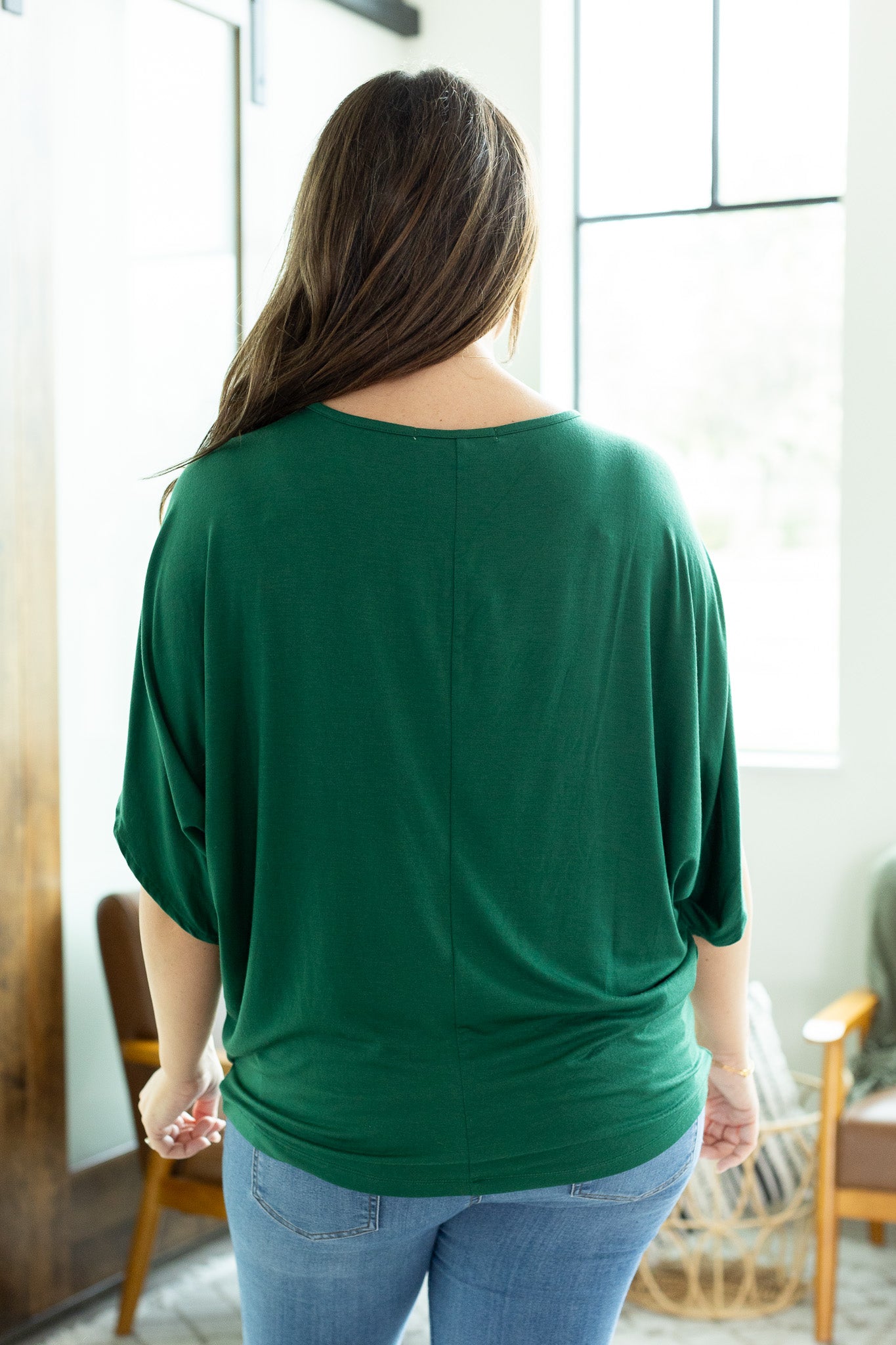 IN STOCK Darcy Dolman Top - Forest Green