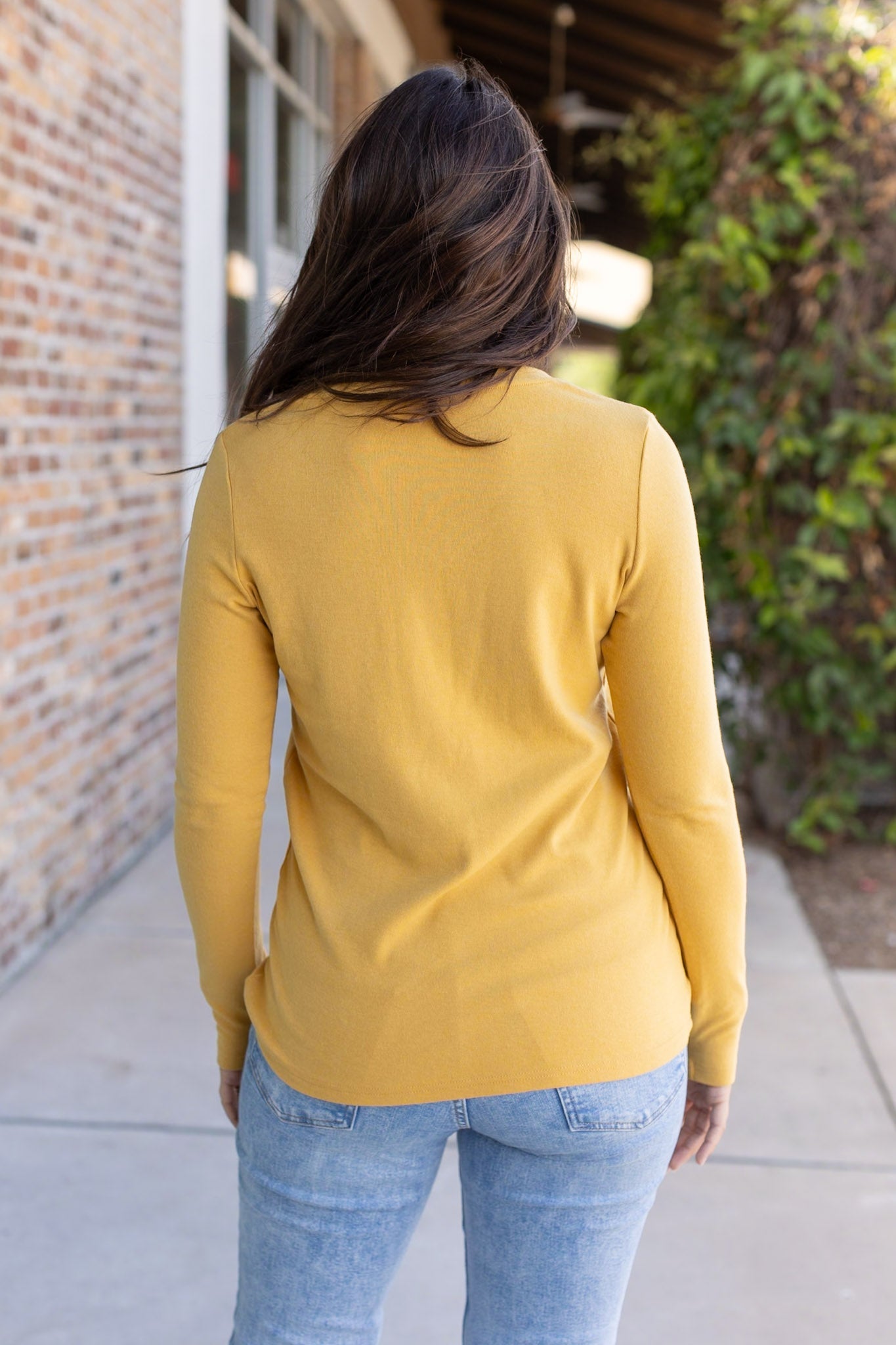 IN STOCK Leah Long Sleeve Top - Mustard