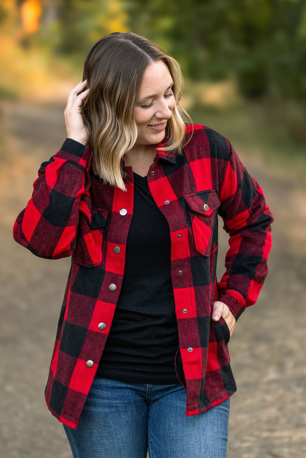 IN STOCK Norah Plaid Shacket - Buffalo Plaid