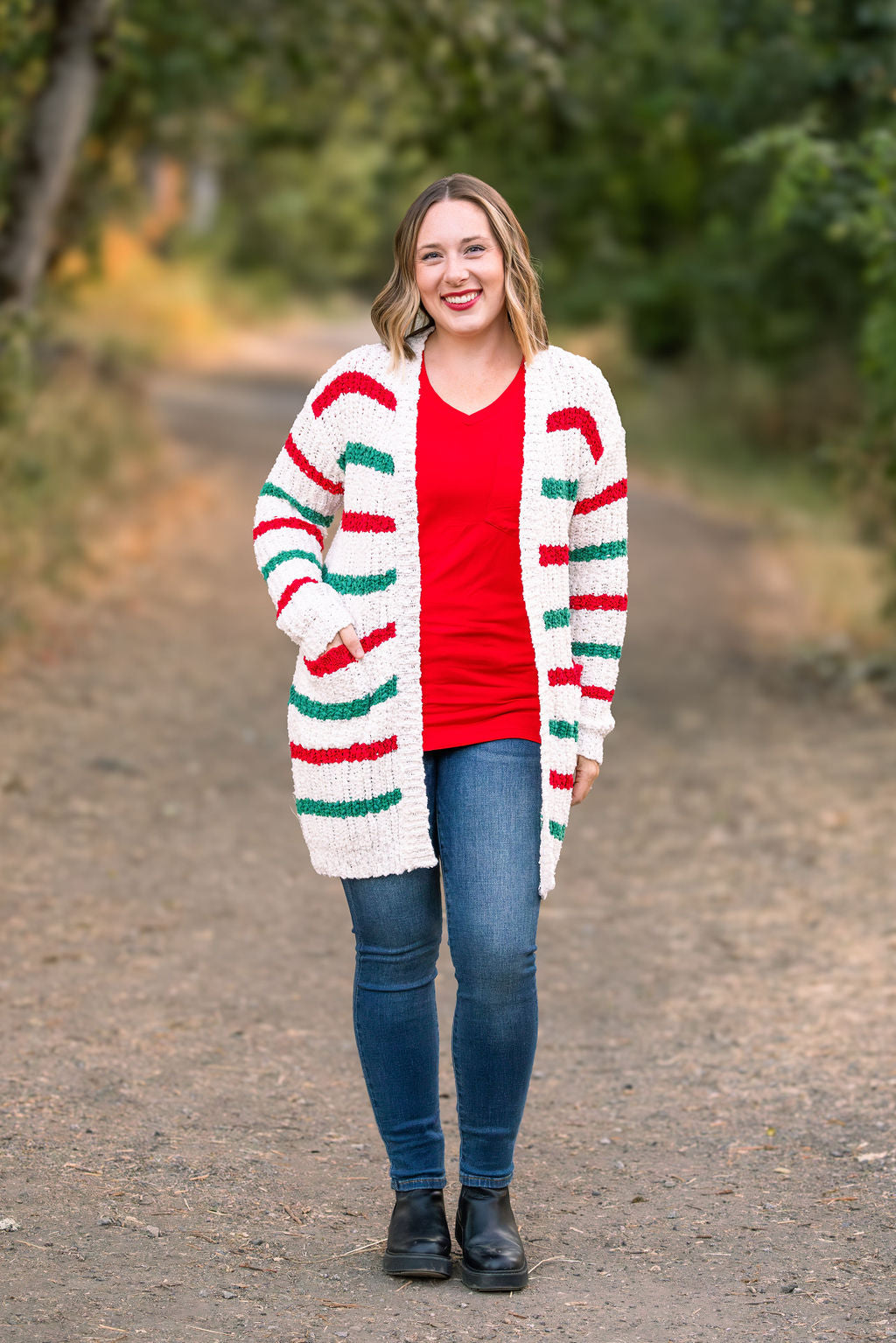 PREBOOK Christmas Stripe Cardigan IN STOCK