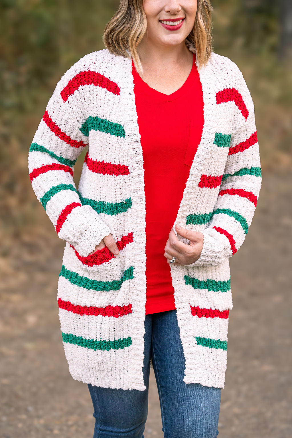 PREBOOK Christmas Stripe Cardigan IN STOCK