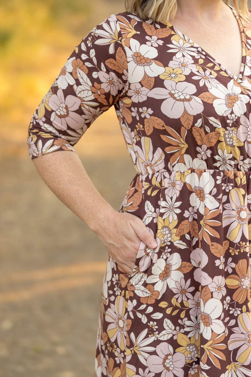 IN STOCK Taylor Dress - Neutral Vintage Floral