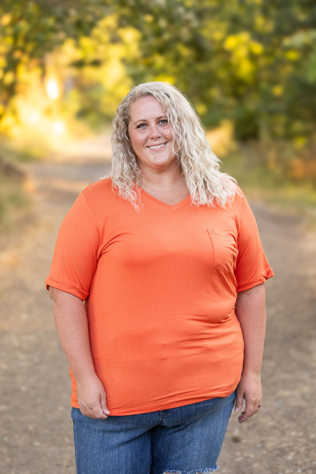 IN STOCK Sophie Pocket Tee - Pumpkin