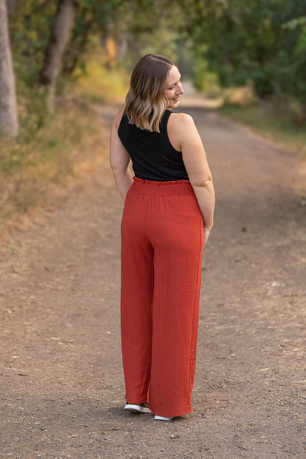 IN STOCK Presley Palazzo Pants - Brick | Women's Wide-Leg Pants