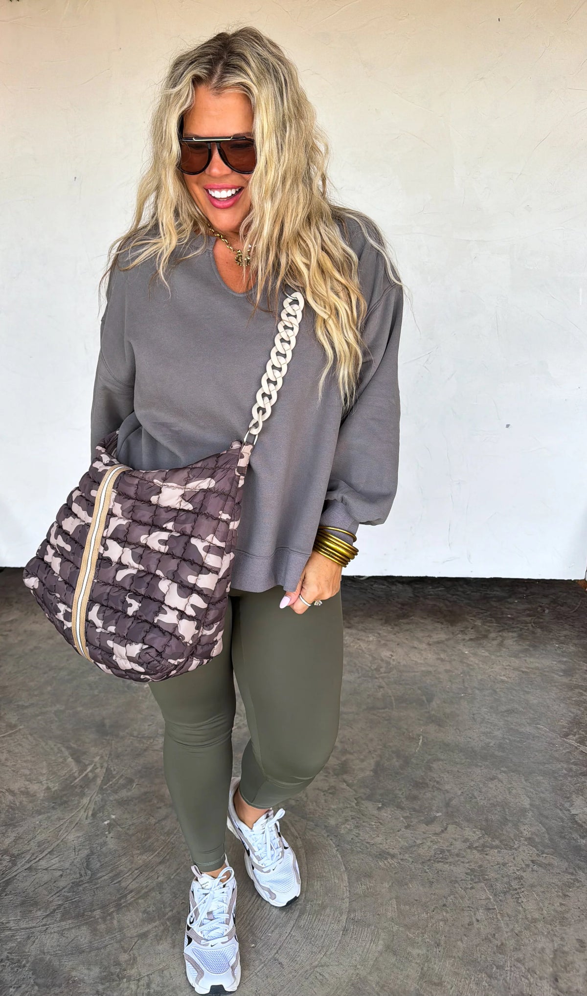 PREORDER- CAMO CARRY ALL PUFFER BAG