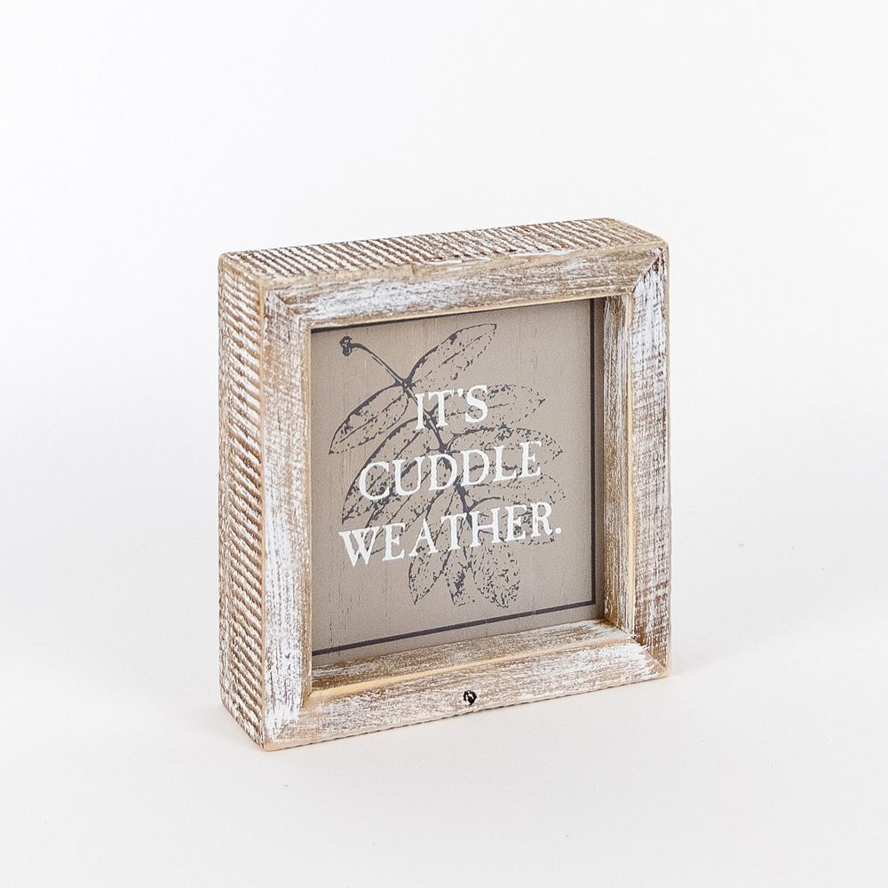 It's Cuddle Weather, Wooden Framed Sign