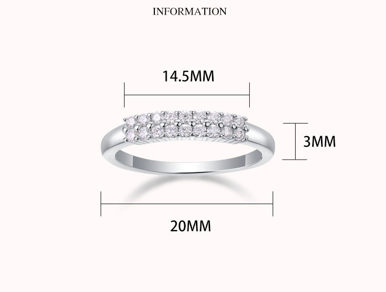 PREORDER: Moissanite Double Stack Ring