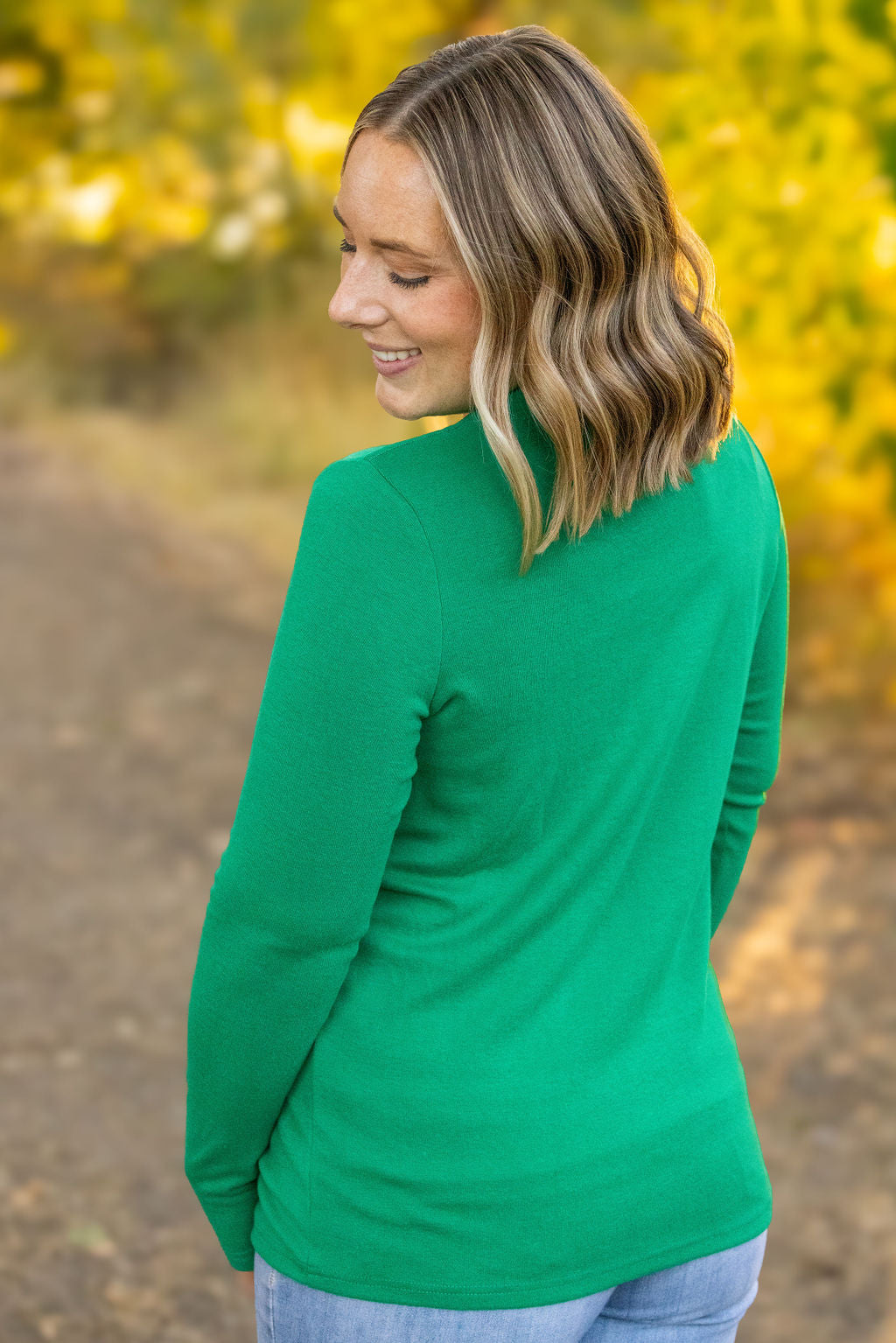 IN STOCK Leah Long Sleeve Top - Green