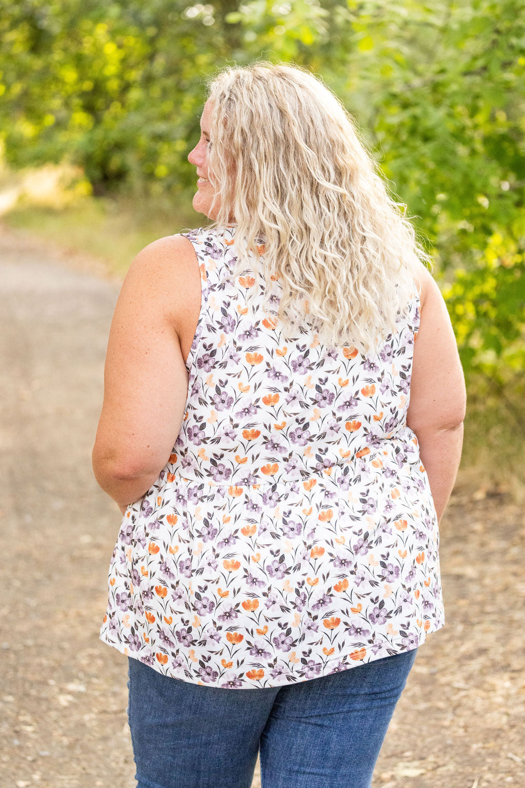 IN STOCK Renee Ruffle Tank - Harvest Floral