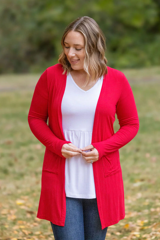 Michelle Mae Red Classic Cardigan