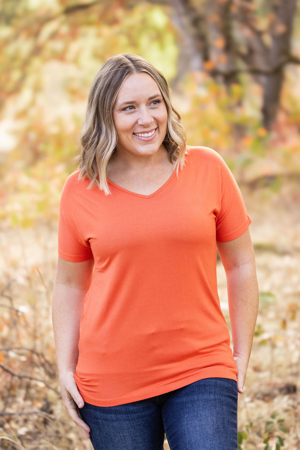 IN STOCK Chloe Cozy Tee - Pumpkin