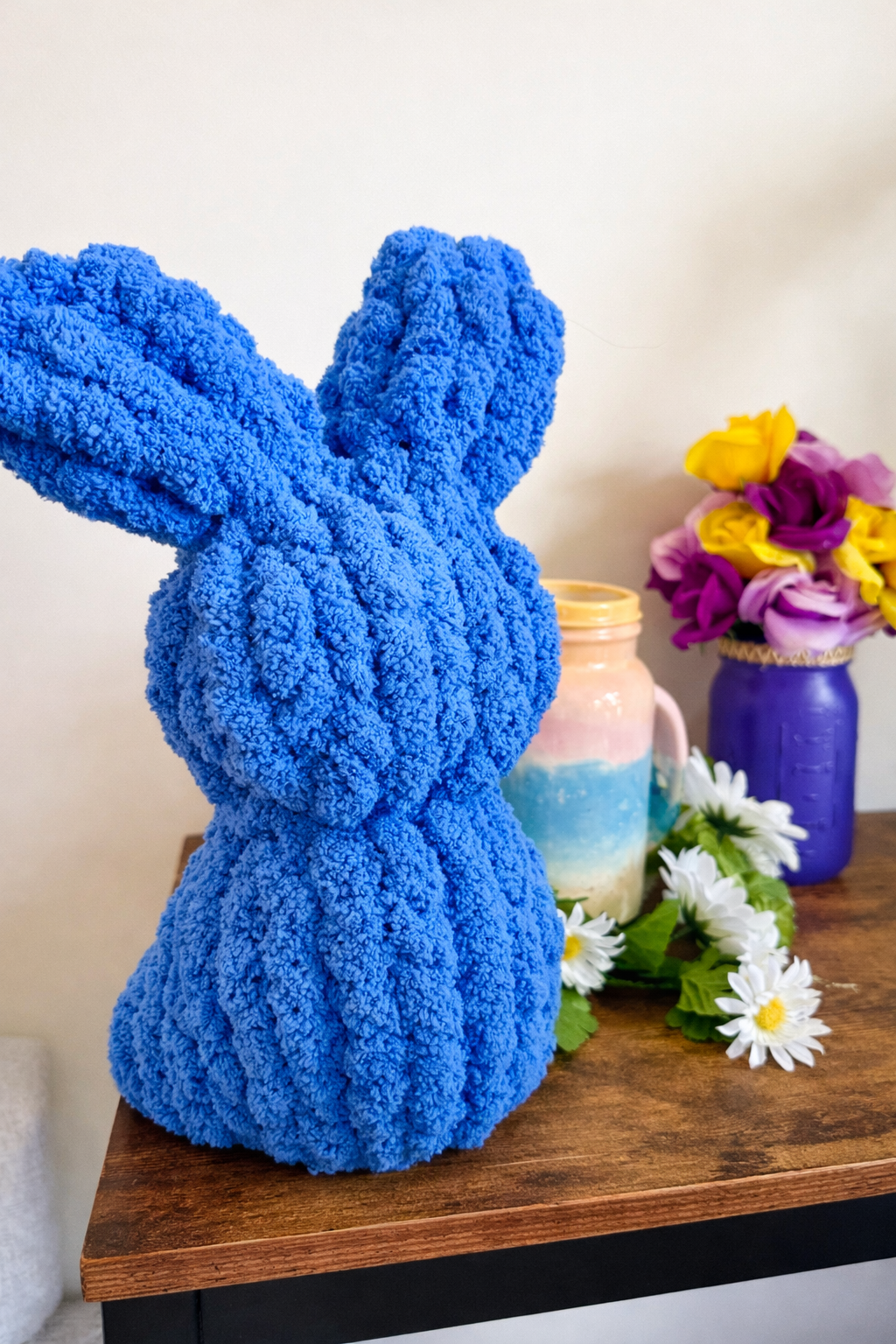 🐰 13” Hand Knit Spring Bunny