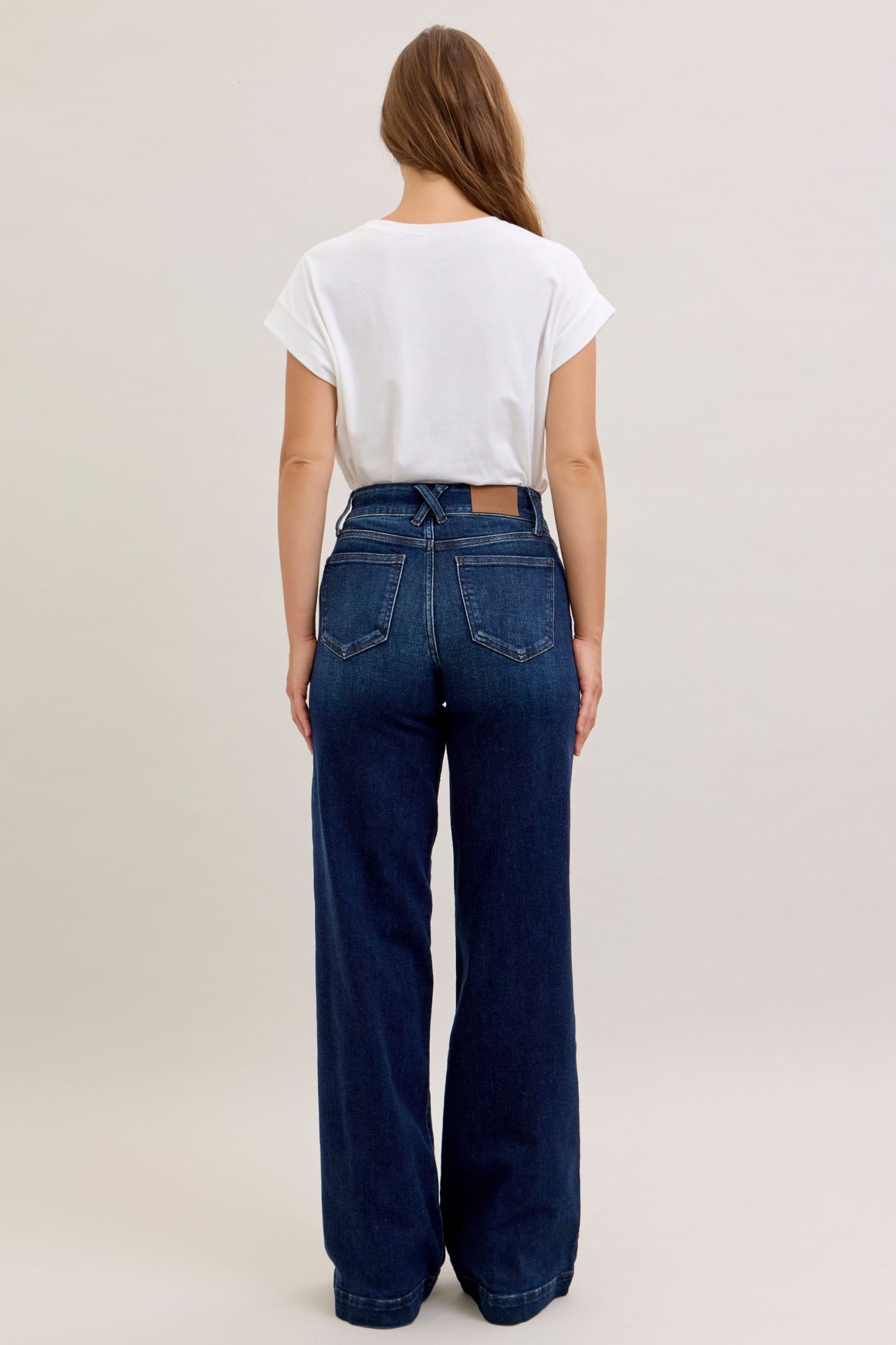 Judy Blue High Waist Trouser Wide Leg Jeans