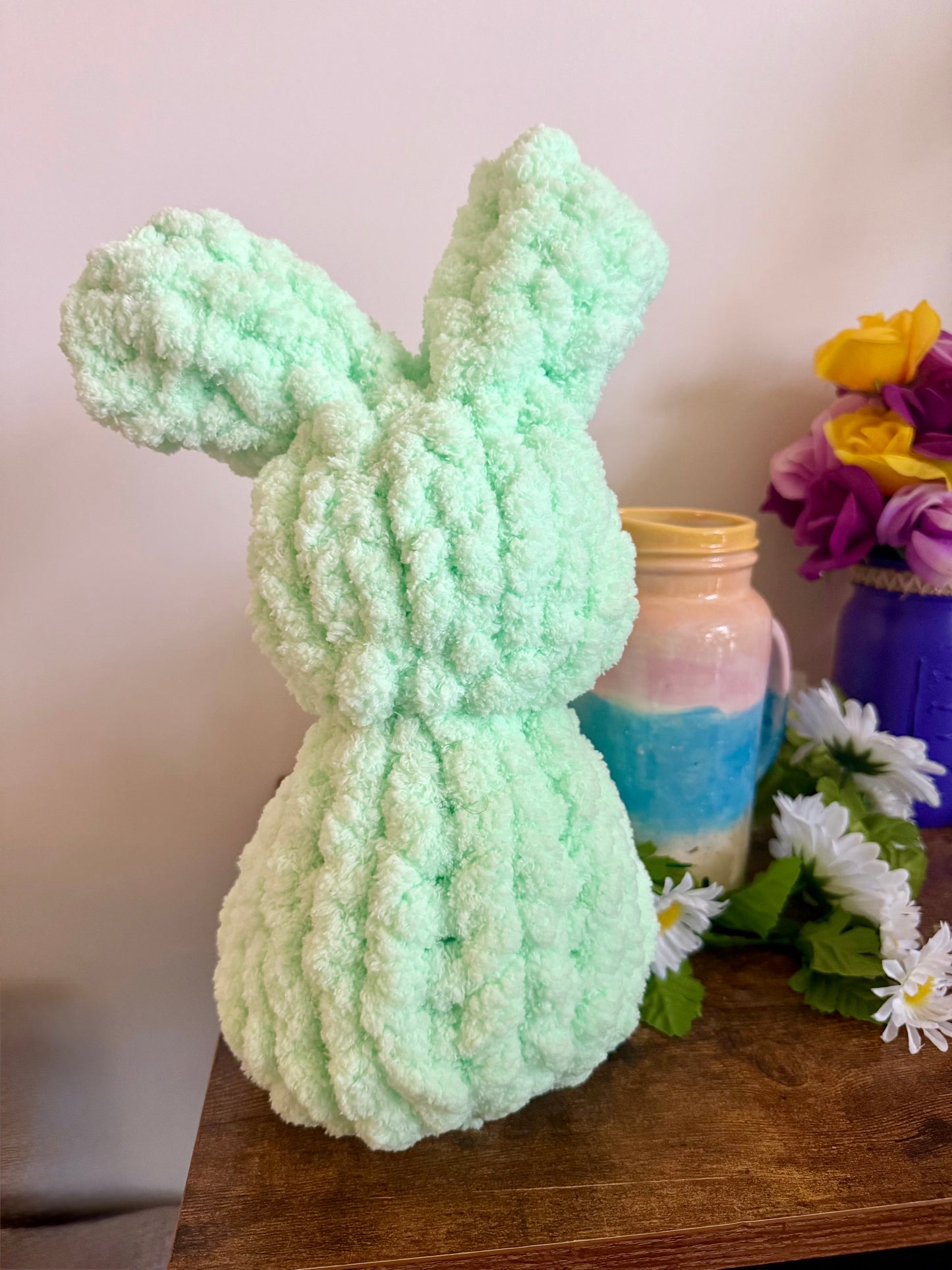 🐰 13” Hand Knit Spring Bunny