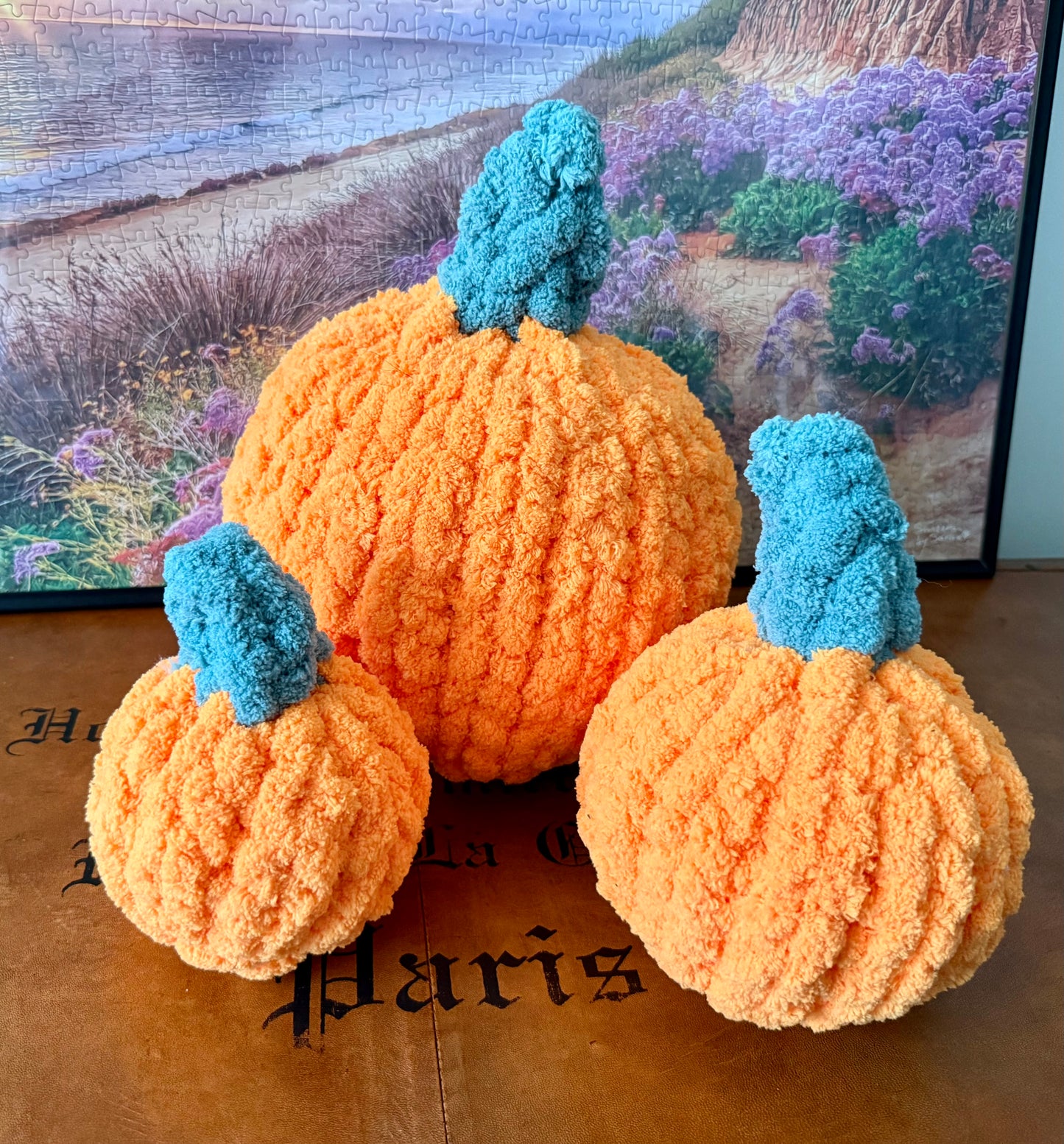 🎃 Handmade Chunky Knit Plush Pumpkins