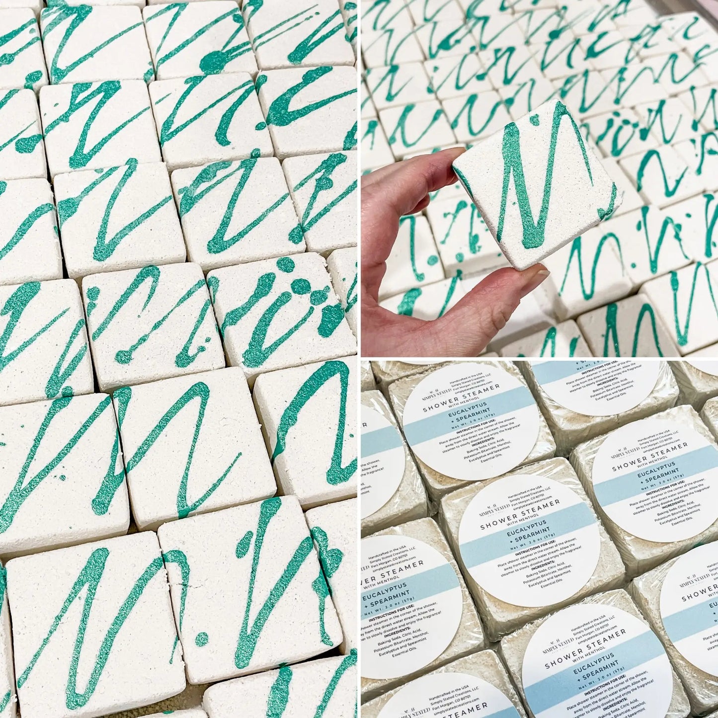Eucalyptus + Spearmint Mentholated Shower Steamer Bundle of 3