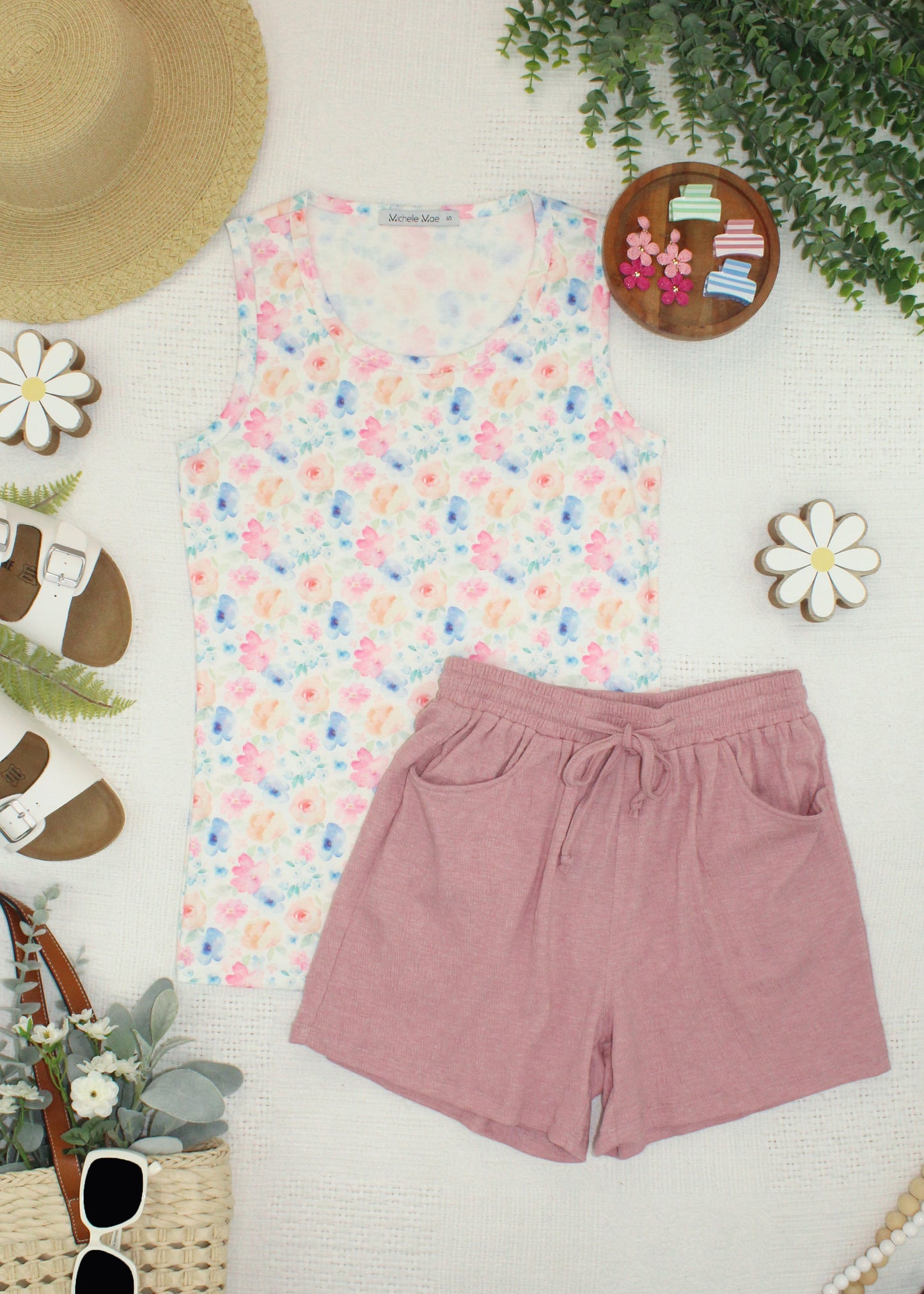 IN STOCK Ava Tank - Petal Gardens