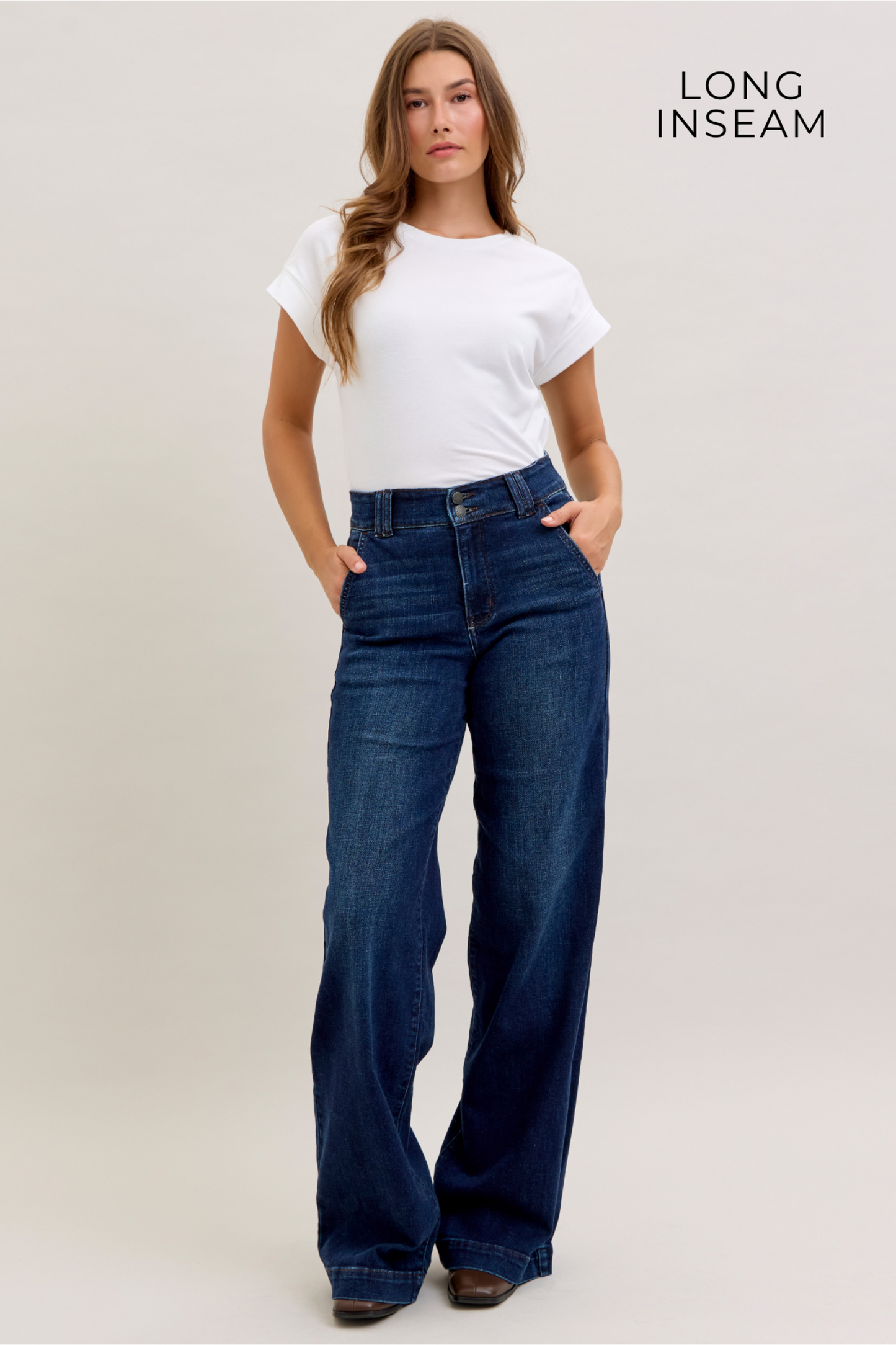 Judy Blue High Waist Trouser Wide Leg Jeans