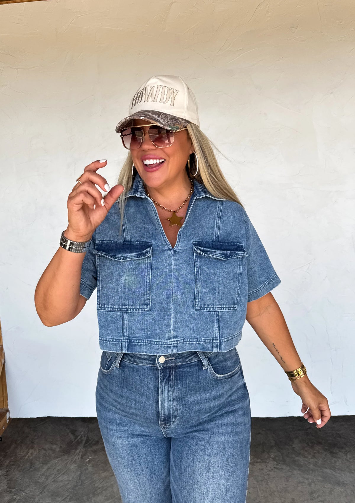 PREORDER: ANDI DENIM POCKET TOP