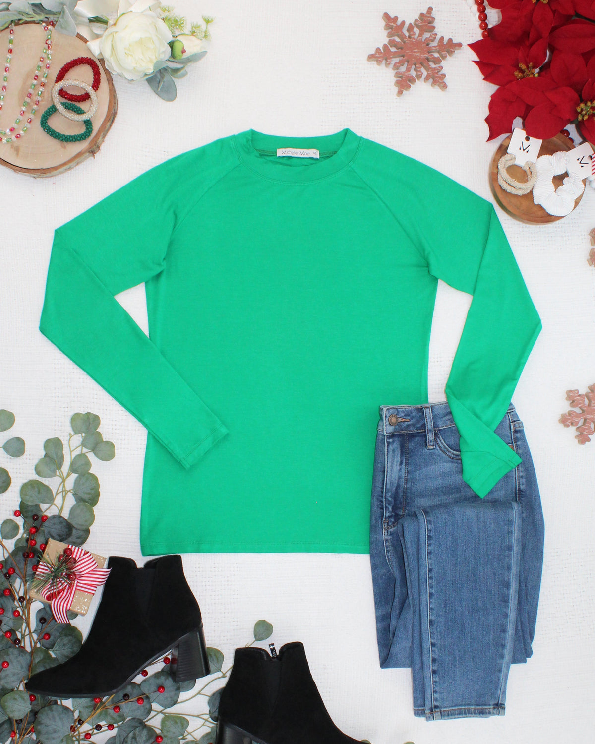 IN STOCK Blair Long Sleeve Top - Green