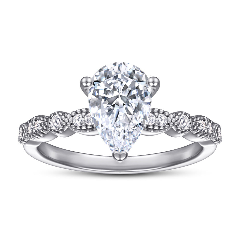 Preorder: Zircon Pear Shaped Engagement Style Ring