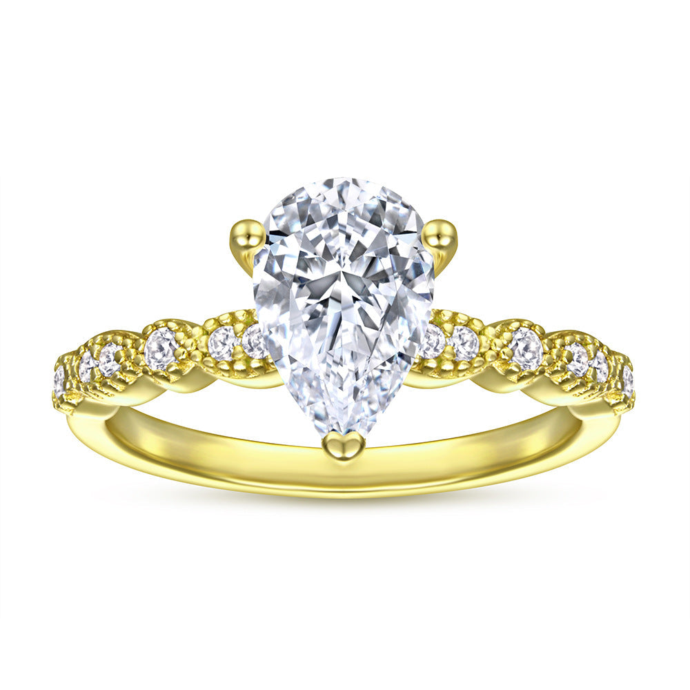 Preorder: Zircon Pear Shaped Engagement Style Ring